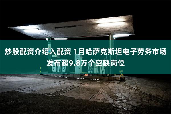 炒股配资介绍入配资 1月哈萨克斯坦电子劳务市场发布超9.8万个空缺岗位